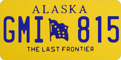 AK license plate GMI815