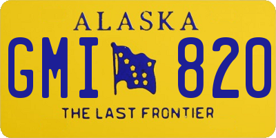 AK license plate GMI820