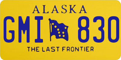 AK license plate GMI830