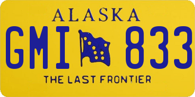 AK license plate GMI833