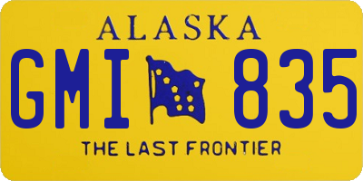 AK license plate GMI835