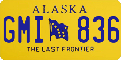 AK license plate GMI836