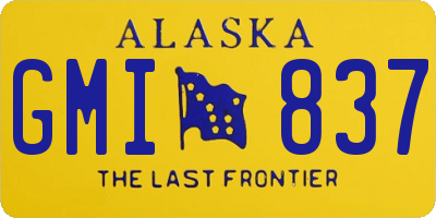 AK license plate GMI837