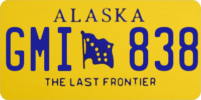 AK license plate GMI838