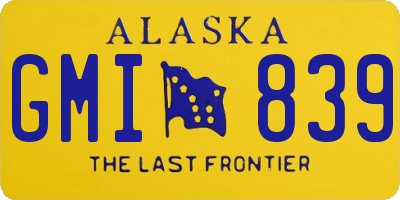 AK license plate GMI839