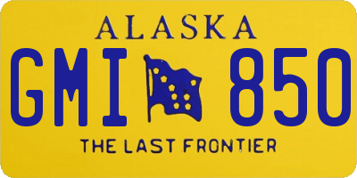 AK license plate GMI850