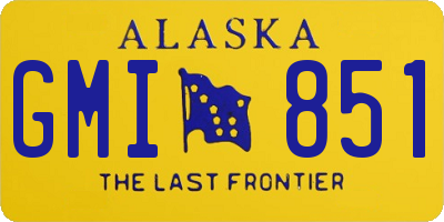 AK license plate GMI851