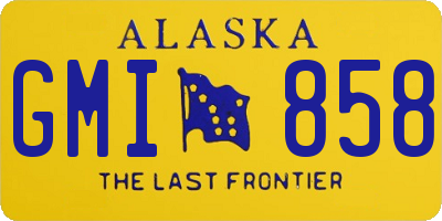 AK license plate GMI858