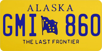 AK license plate GMI860