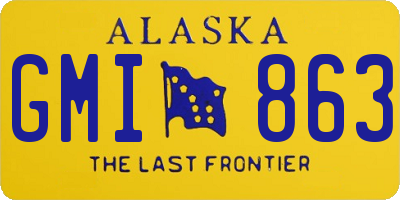 AK license plate GMI863