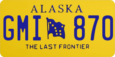 AK license plate GMI870