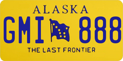 AK license plate GMI888