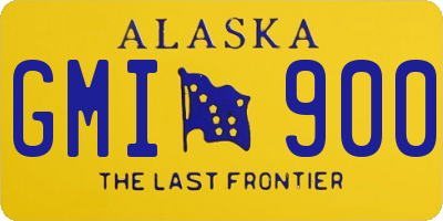 AK license plate GMI900