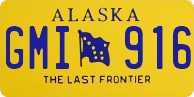 AK license plate GMI916