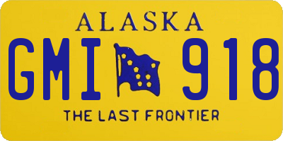 AK license plate GMI918