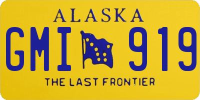 AK license plate GMI919