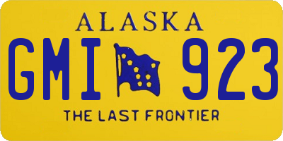 AK license plate GMI923