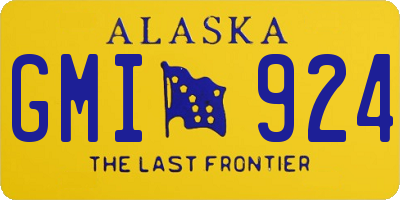 AK license plate GMI924