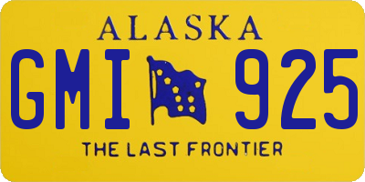 AK license plate GMI925