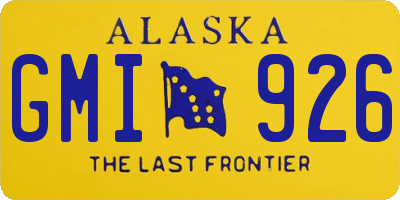 AK license plate GMI926