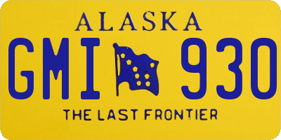 AK license plate GMI930