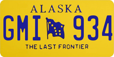 AK license plate GMI934