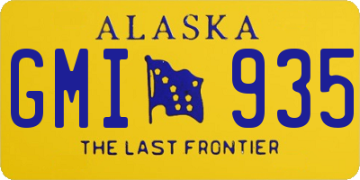 AK license plate GMI935