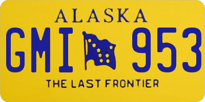 AK license plate GMI953