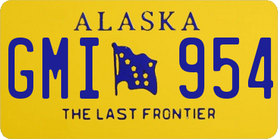 AK license plate GMI954