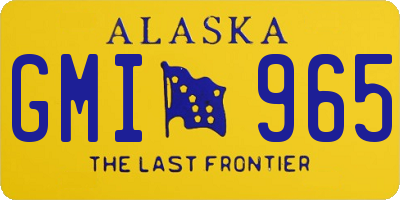 AK license plate GMI965