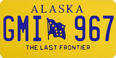 AK license plate GMI967