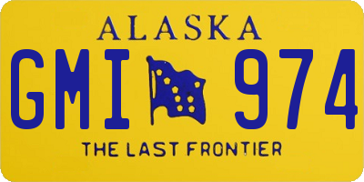 AK license plate GMI974