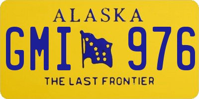 AK license plate GMI976