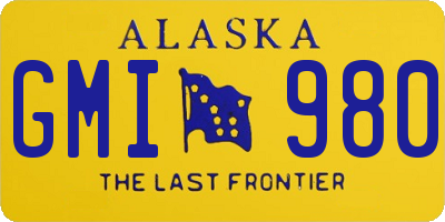 AK license plate GMI980