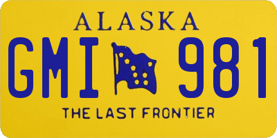 AK license plate GMI981