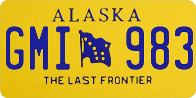 AK license plate GMI983