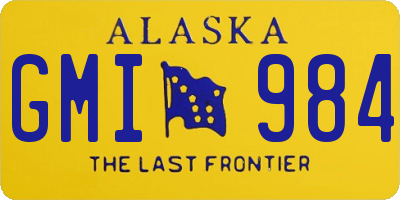 AK license plate GMI984