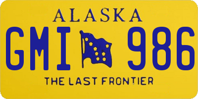 AK license plate GMI986