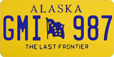 AK license plate GMI987