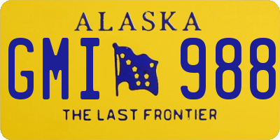 AK license plate GMI988