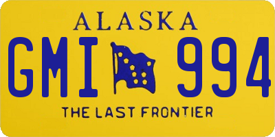 AK license plate GMI994