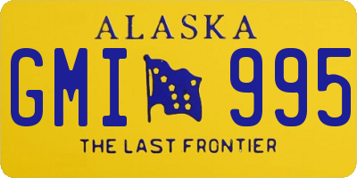 AK license plate GMI995