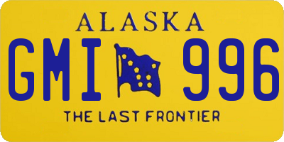 AK license plate GMI996