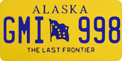AK license plate GMI998