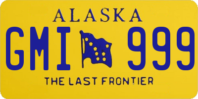 AK license plate GMI999