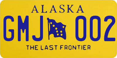 AK license plate GMJ002