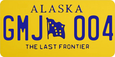 AK license plate GMJ004