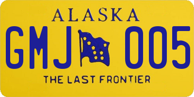 AK license plate GMJ005