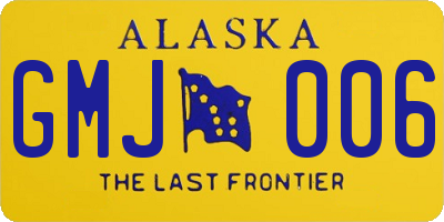 AK license plate GMJ006