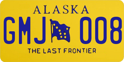 AK license plate GMJ008